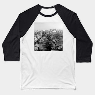 Wintery Budapest Skyline Baseball T-Shirt